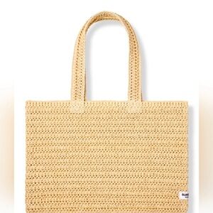 Burberry straw tote bag